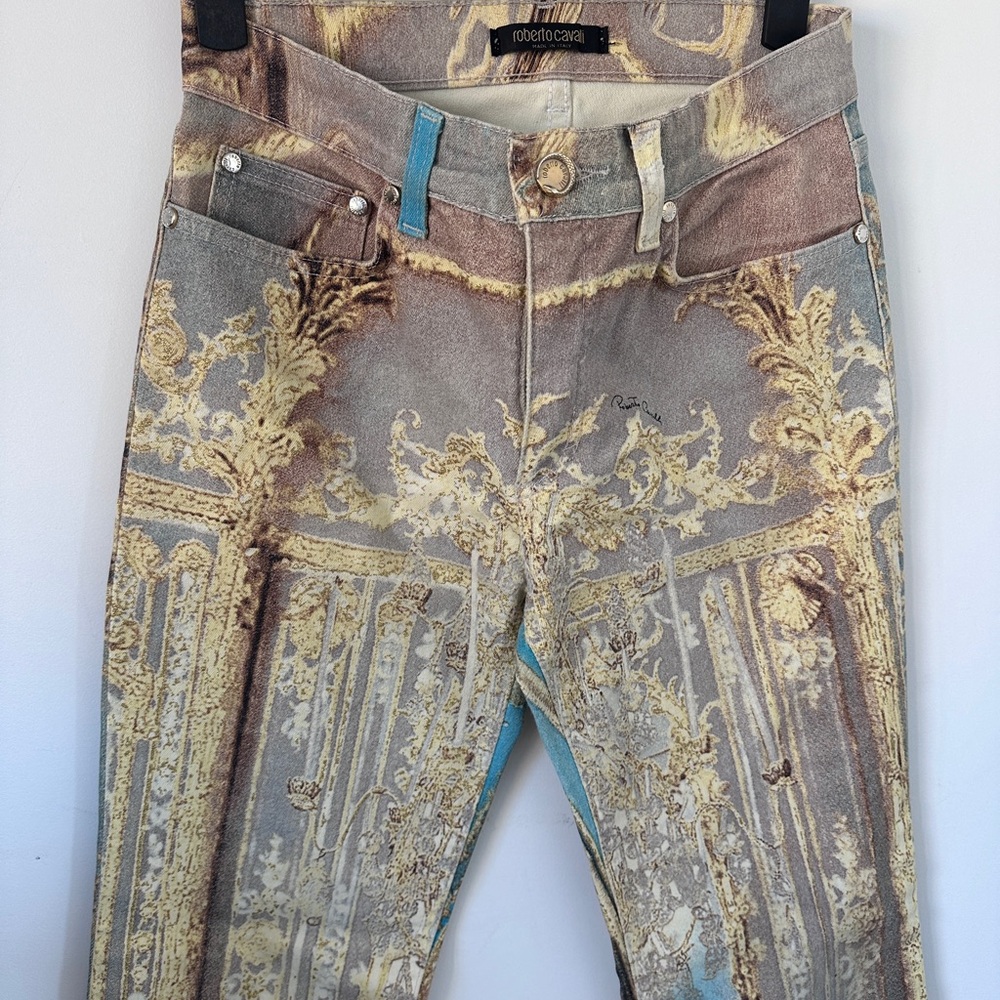 Roberto Cavalli Rare Vintage Printed Jeans - Picture 3 of 10
